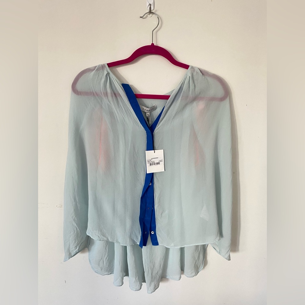 100% silk Sandro top original price. Tags on